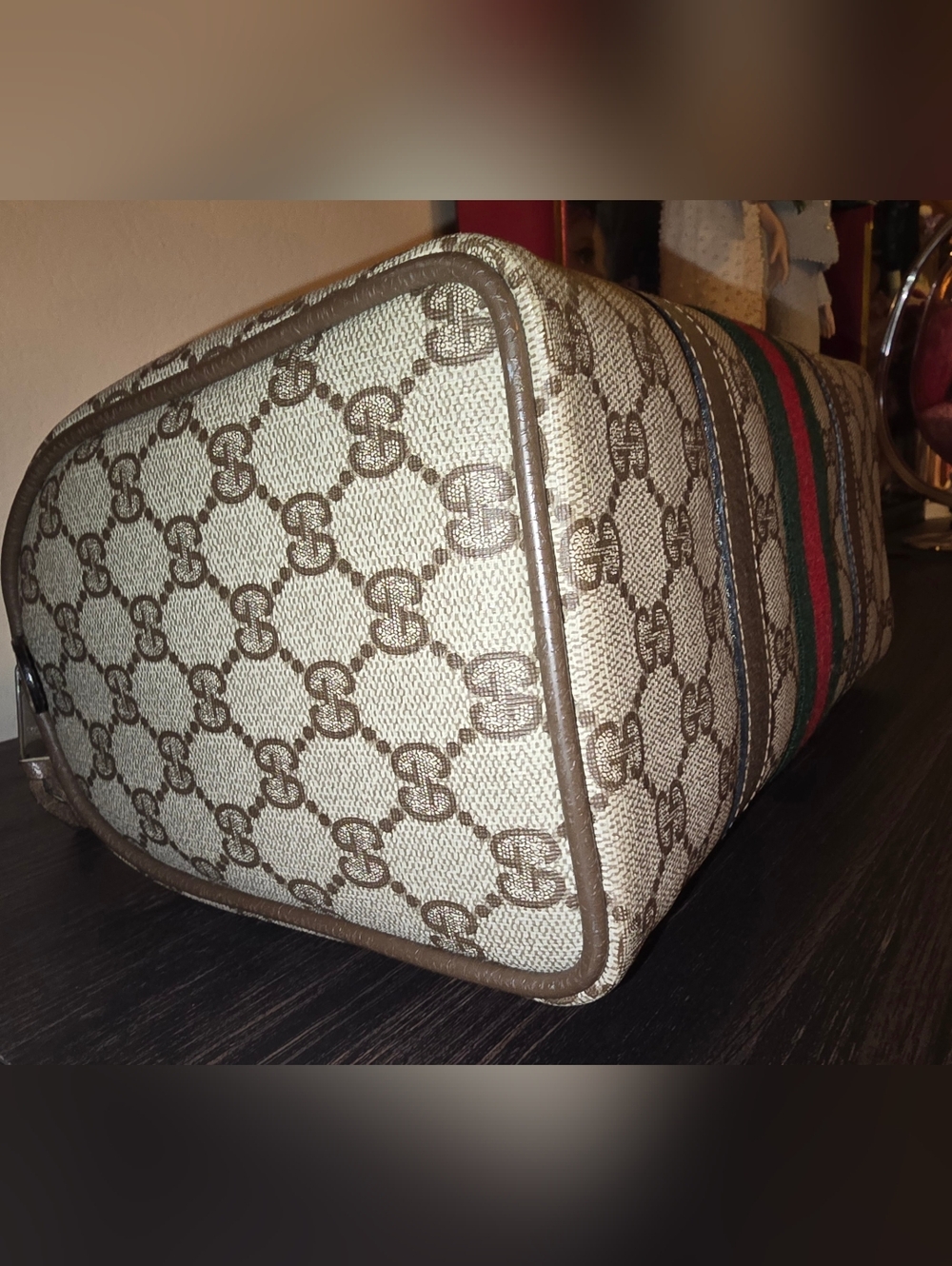 Gucci Accessory Collection Supreme Boston Bag, Brown - Picture 6 of 13